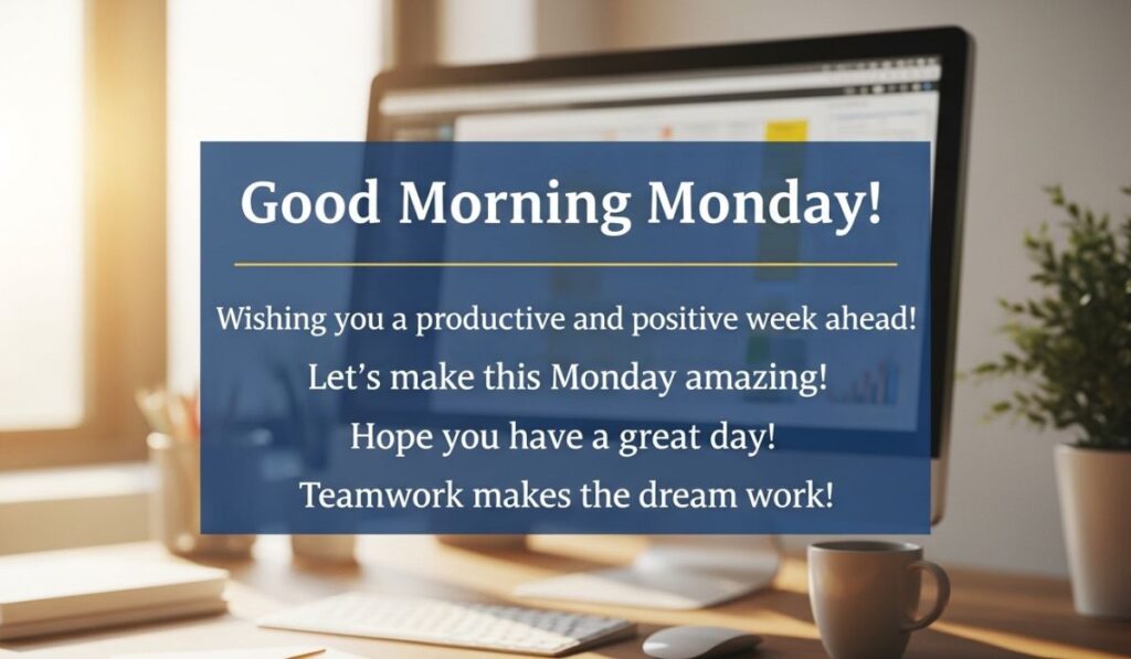 Professional Good Morning Monday Messages for Work & Colleagues