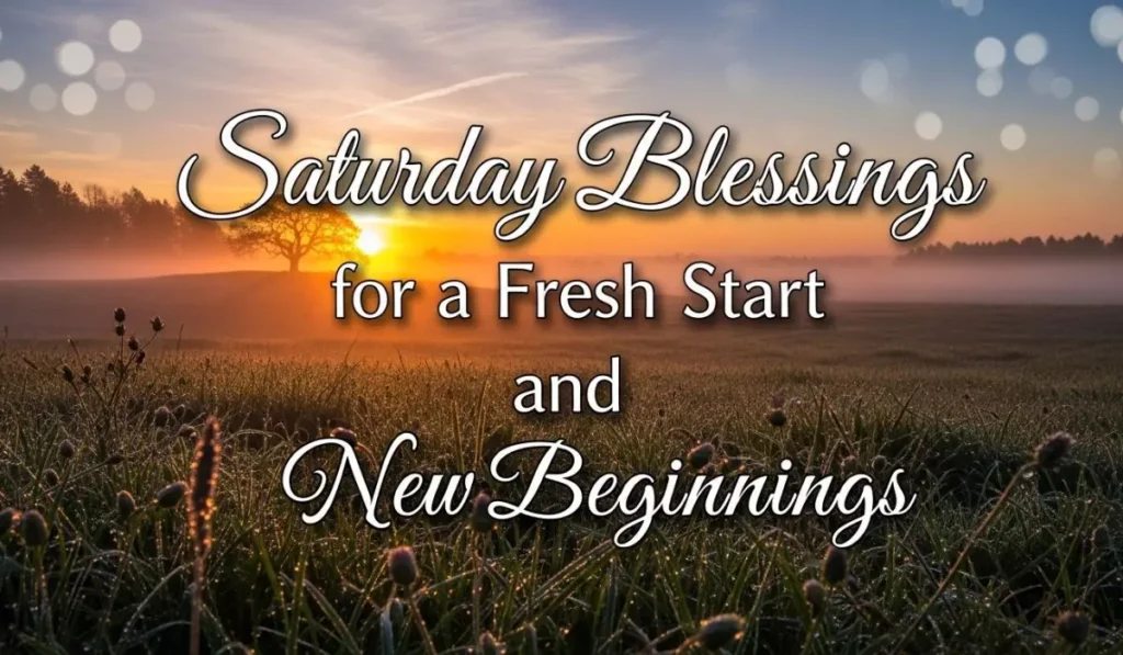 Saturday Blessings for a Fresh Start and New Beginnings
