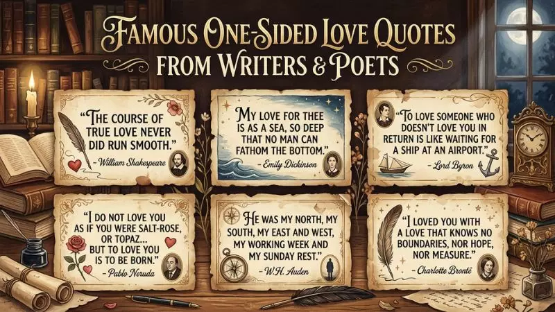 Famous One Sided Love Quotes from Writers and Poets