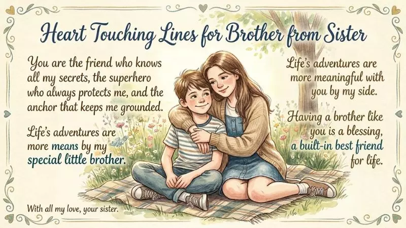 Heart Touching Lines for Brother from Sister in English