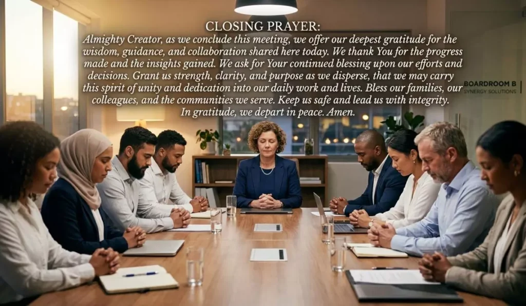Medium-Length Closing Prayers For Meeting