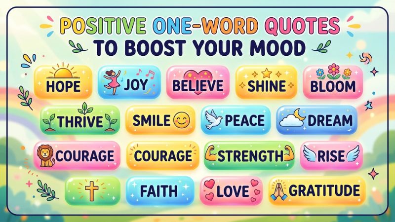 Positive One Word Quotes to Boost Your Mood