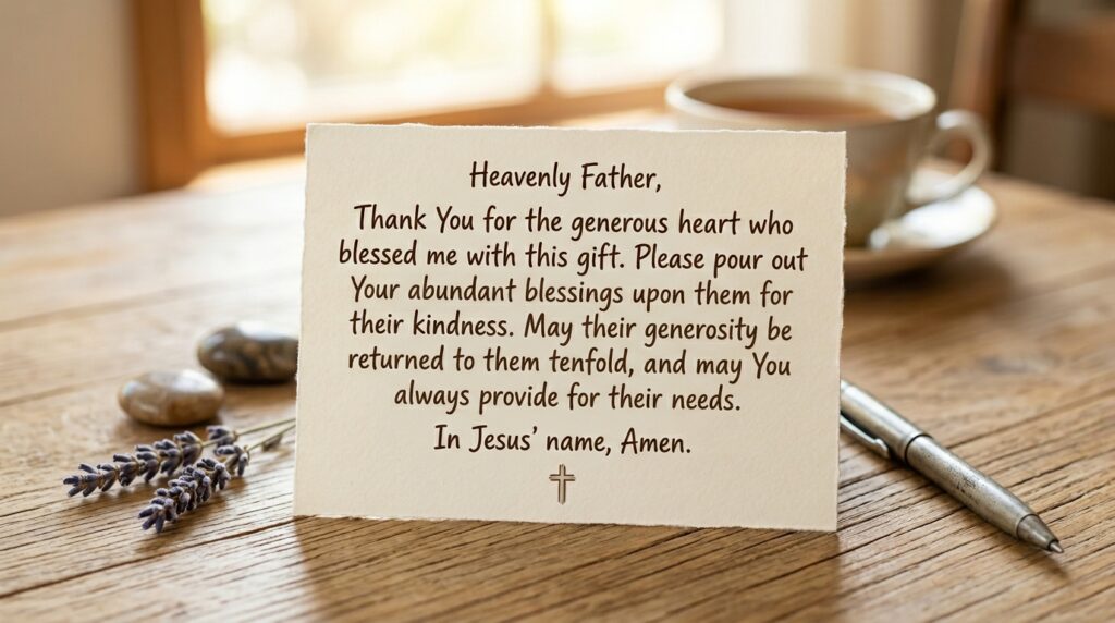 Short Prayer Message for Someone That Gave You Money