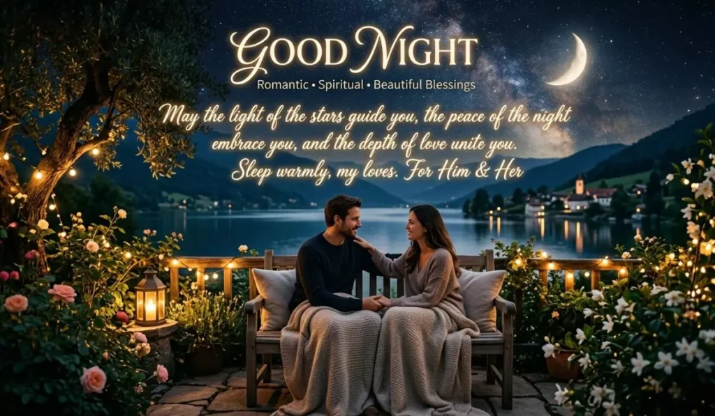 Romantic Spiritual Beautiful Good Night Blessings for Him and Her