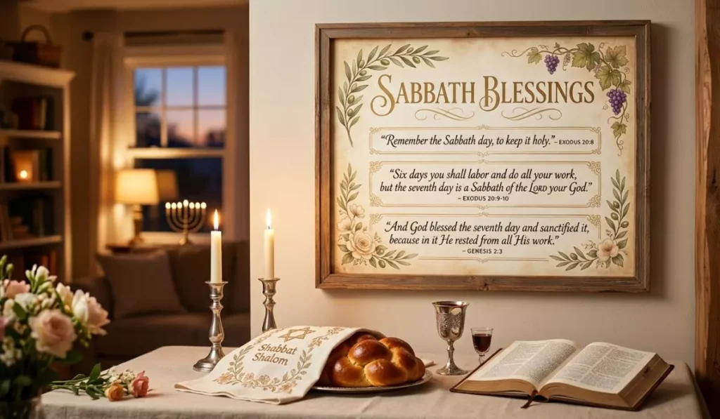 Sabbath Blessings with Bible Verses