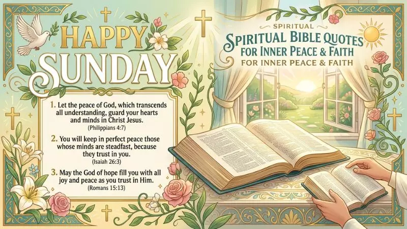 Spiritual Happy Sunday Quotes Bible for Inner Peace and Faith