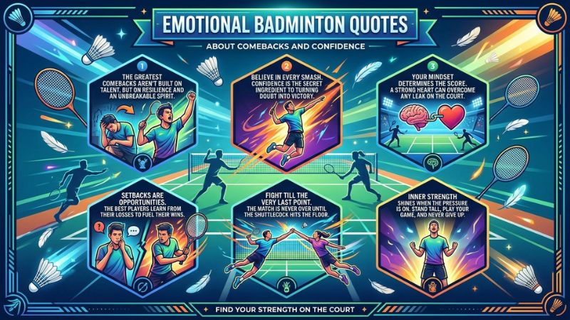 Emotional Badminton Quotes About Comebacks and Confidence