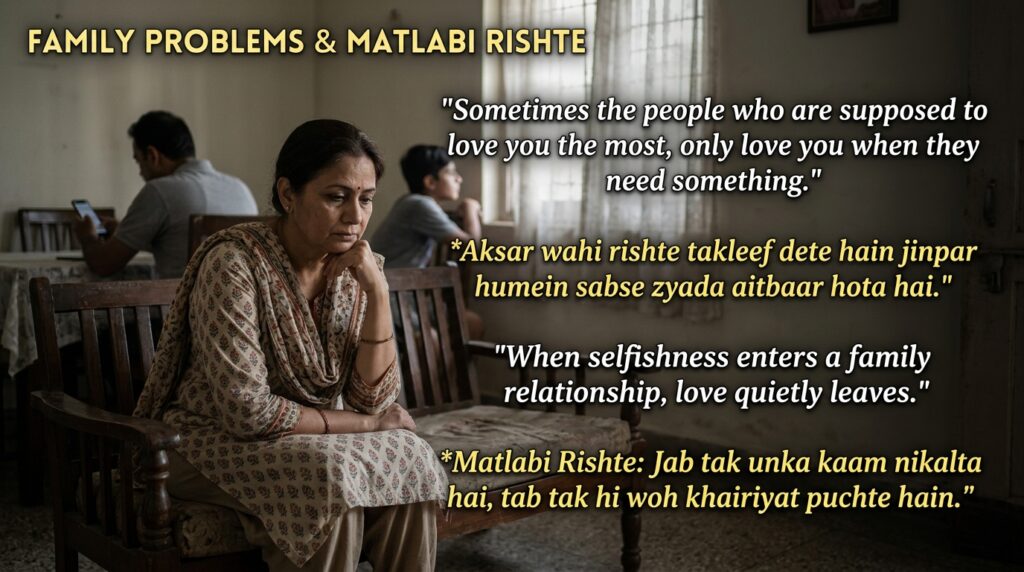 Family Problems Family Matlabi Rishte Quotes