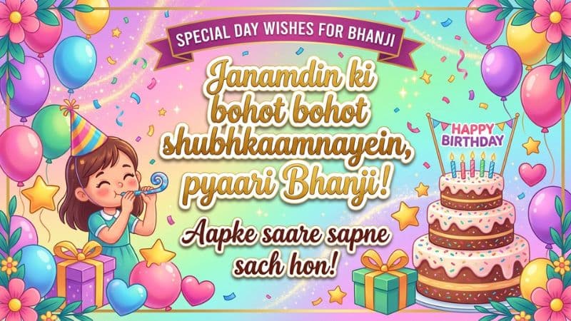 Birthday Wishes for Bhanji in Hindi (English Script)