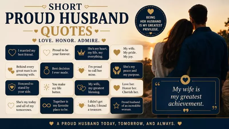 Short Proud Husband Quotes
