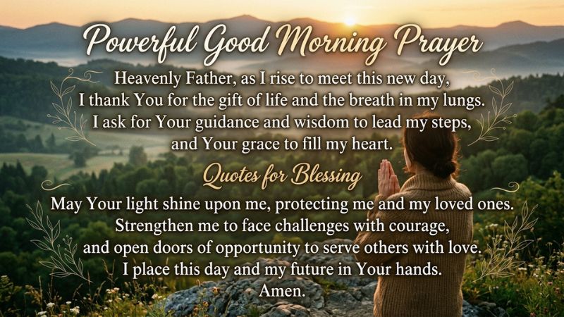 Powerful Good Morning Prayer Quotes For Blessing