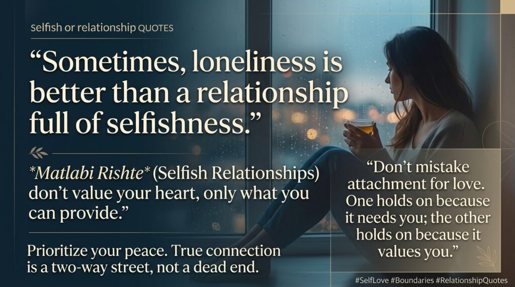 Selfish Matlabi Rishte Quotes