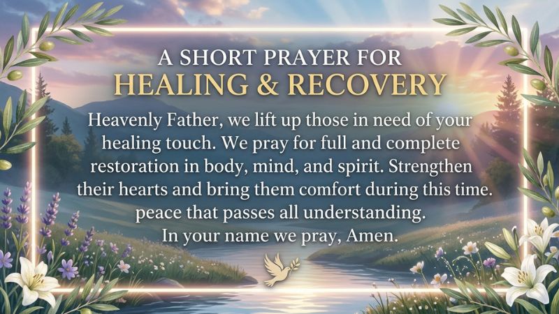 Short Prayer For Healing And Recovery For Someone