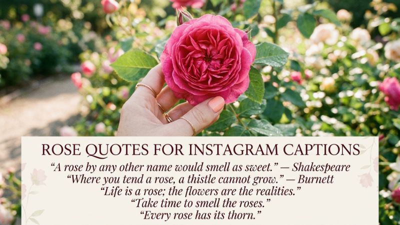 Short Rose Quotes for Instagram Captions
