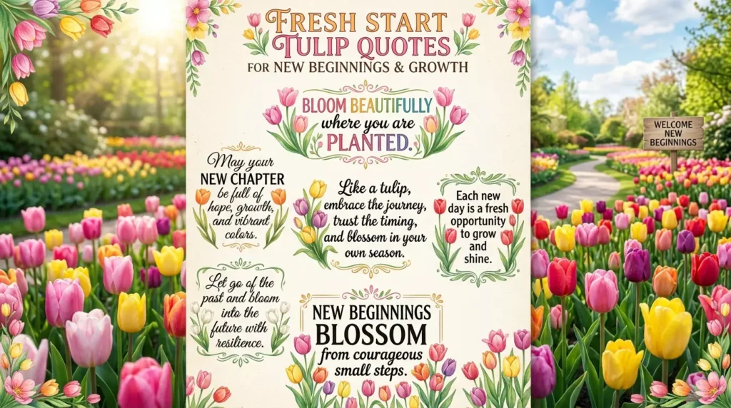 Fresh Start Tulip Quotes for New Beginnings