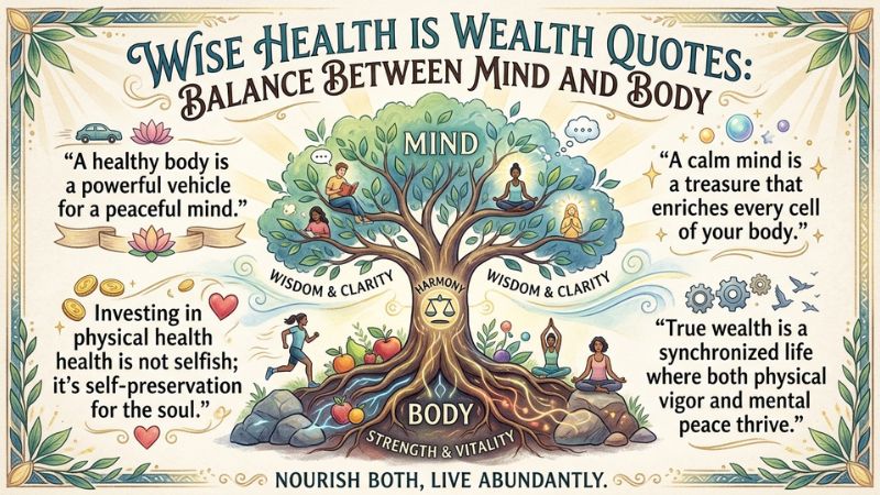 Wise Health Is Wealth Quotes About Balance Between Mind and Body
