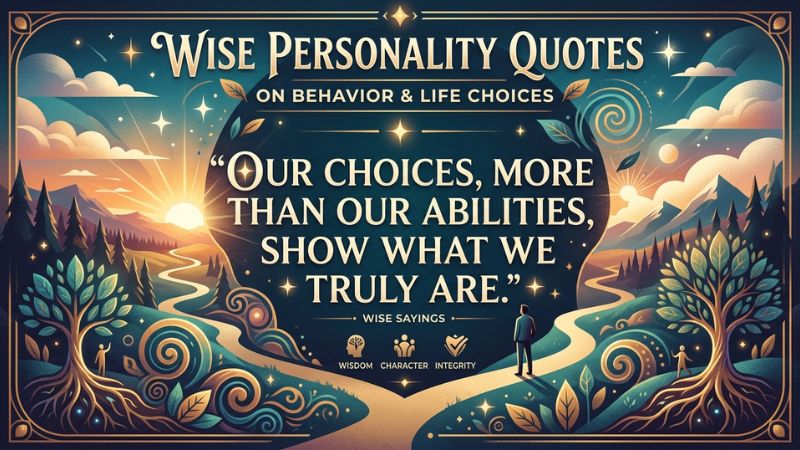 Wise Personality Quotes About Behavior and Life Choices
