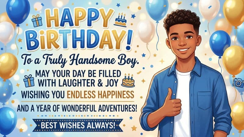 Funny Happy Birthday Wishes for a Handsome Boy