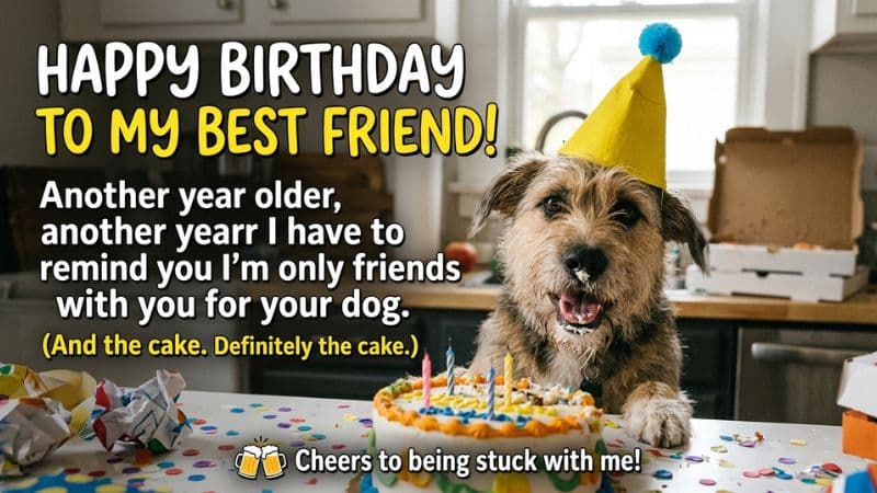 Funniest Birthday Wishes for Best Friend