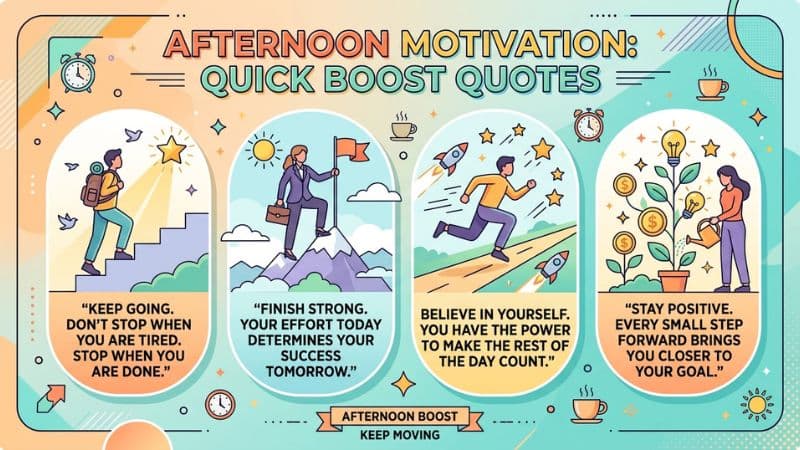 Motivational Afternoon Quotes for a Quick Boost
