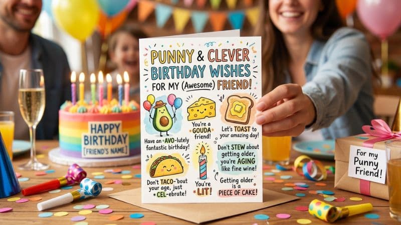 Punny and Clever Birthday Wishes for Friend