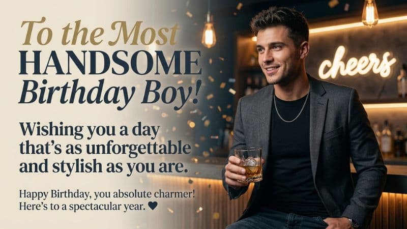 Stylish and Flirty Birthday Wishes for a Handsome Boy