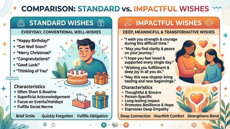Comparison: Standard vs. Impactful Wishes
