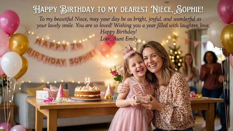 Short & Sweet Touching Birthday Wishes for Niece from Aunt