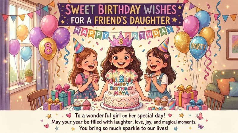 Sweet Birthday Wishes For Friend Daughters