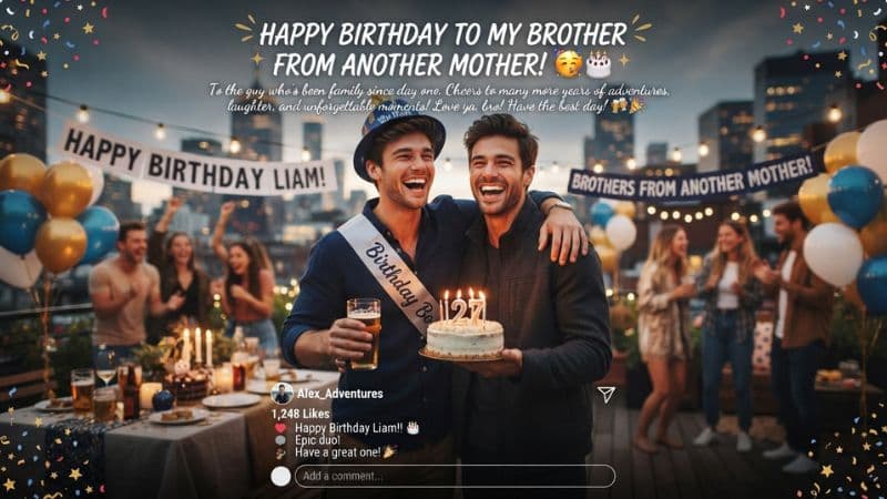 Special Birthday Wishes for Brother from Another Mother on Social Media