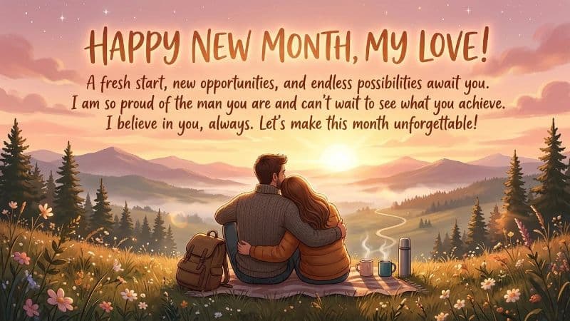 Inspirational New Month Wishes for My Boyfriend