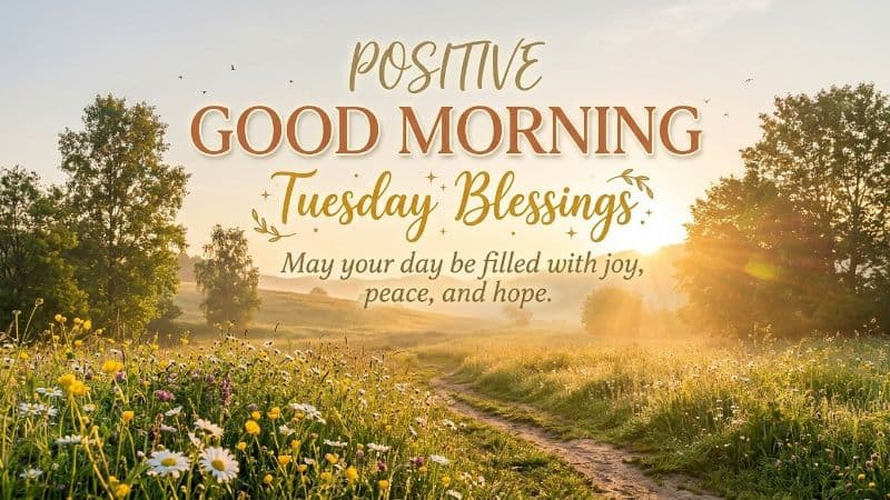 Positive Good Morning Tuesday Blessings