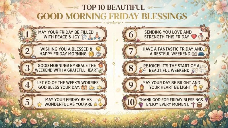 Top 10 Beautiful Good Morning Friday Blessings