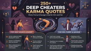 250+ Deep Cheaters Karma Quotes: Short, Funny & Savage Lines for Him and Her