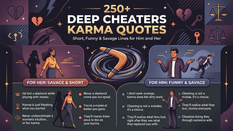 250+ Deep Cheaters Karma Quotes: Short, Funny & Savage Lines for Him and Her