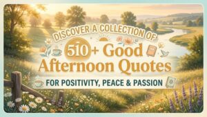 510+ Good Afternoon Quotes for Positivity, Peace & Passion