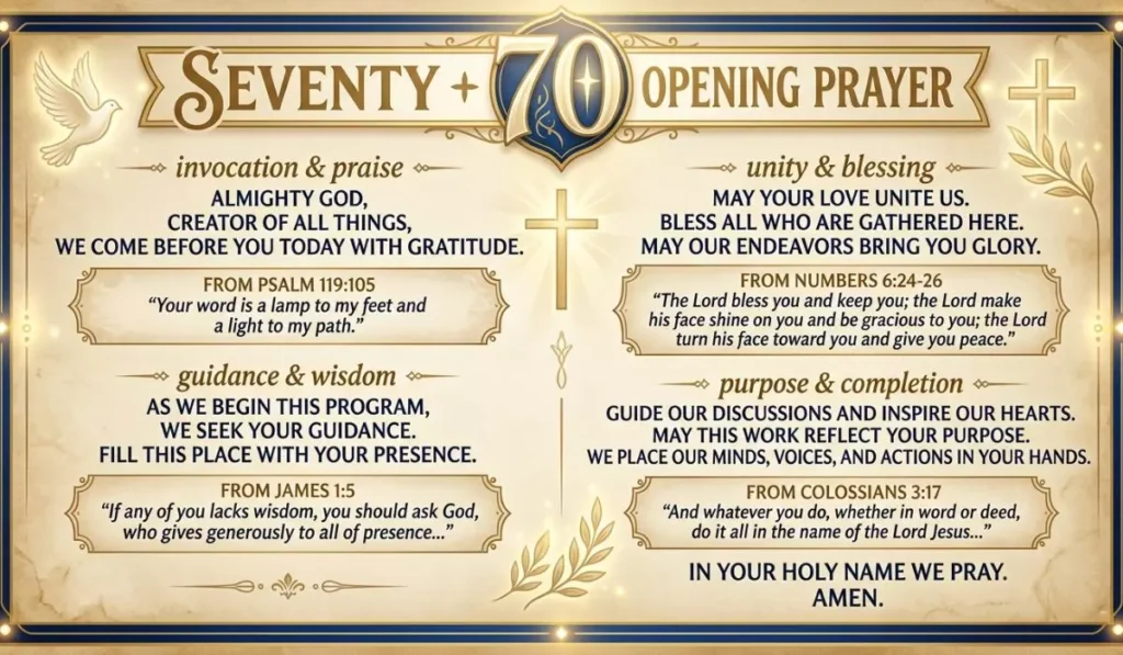 70+ Opening Prayer for a Program with Bible Verses