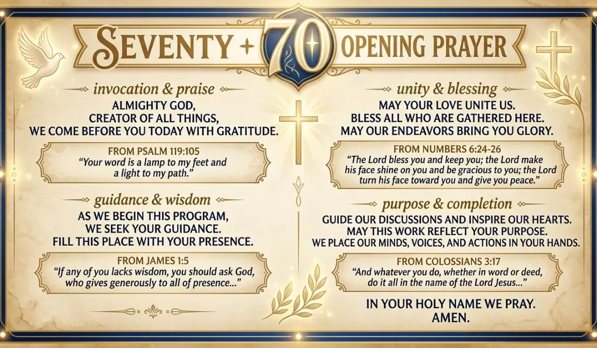 70+ Opening Prayer for a Program with Bible Verses