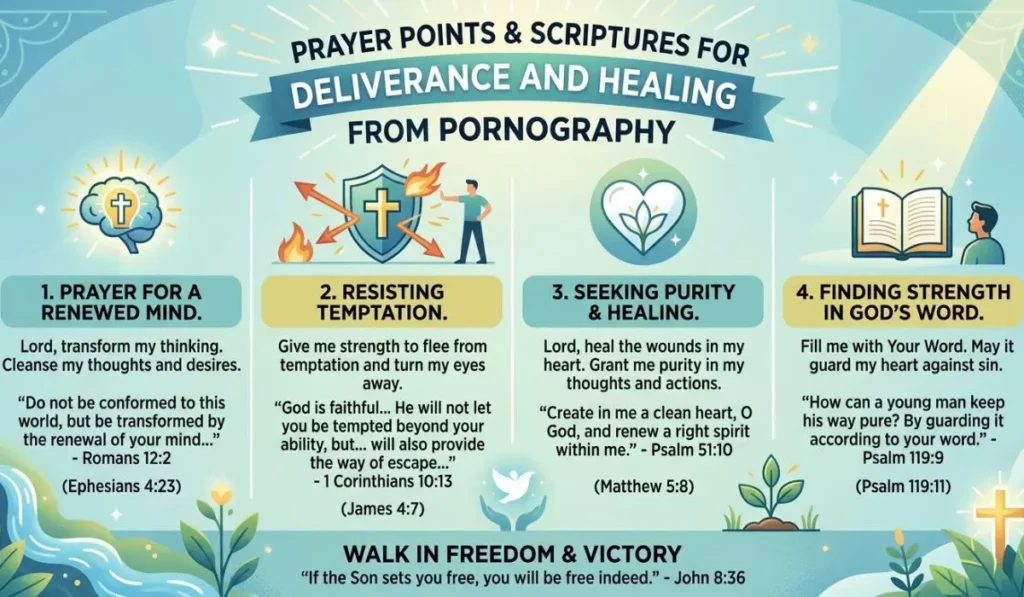 Best Pornography Prayer Points with Scriptures for Complete Deliverance and Healing