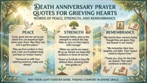 Death Anniversary Prayer Quotes for Grieving Hearts: Words of Peace, Strength, and Remembrance