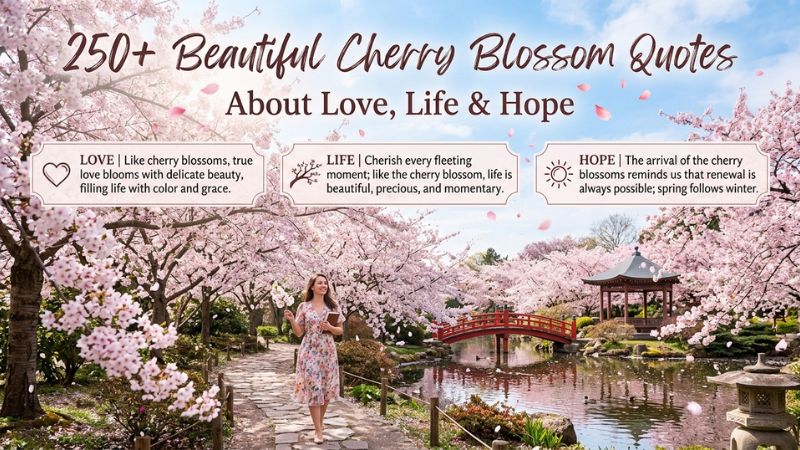 250 + Beautiful Cherry Blossom Quotes About Love, Life & Hope