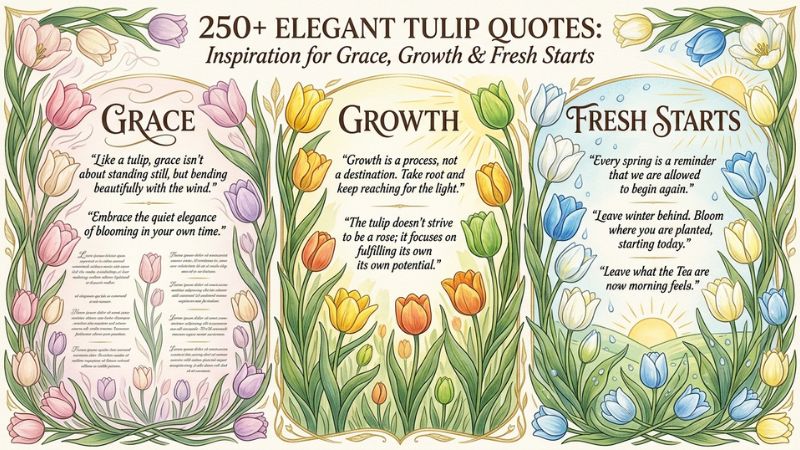 250 + Elegant Tulip Quotes About Grace, Growth & Fresh Starts