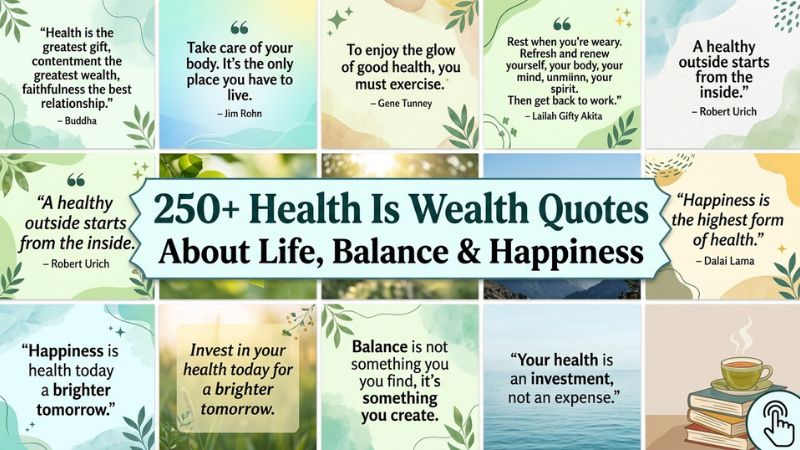 250 + Health Is Wealth Quotes About Life, Balance & Happiness