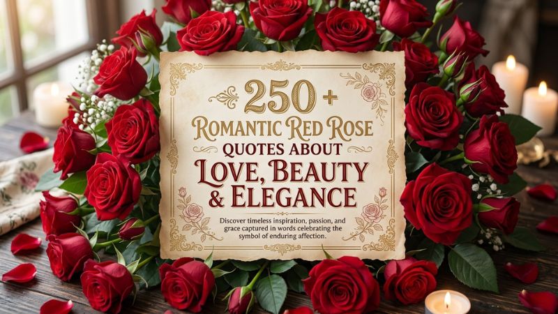 250 + Romantic Red Rose Quotes About Love, Beauty & Elegance