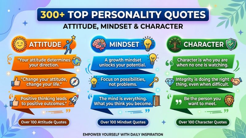 300 + Top Personality Quotes About Attitude, Mindset & Character