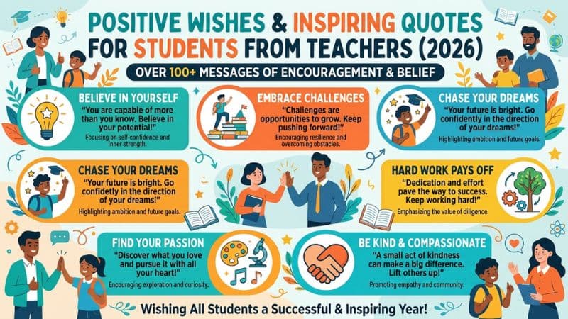 Positive And Best Wishes For Students From Teachers: 100+ Inspiring Quotes (2026)