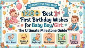120+ Best 1st First Birthday Wishes for Baby BoyGirl The Ultimate Milestone Guide (1)