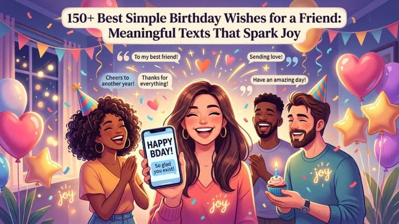 150+ Best Simple Birthday Wishes for a Friend: Meaningful Texts That Spark Joy
