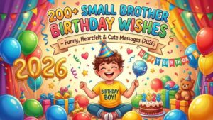200+ Small Brother Birthday Wishes – Funny, Heartfelt & Cute Messages (2026)