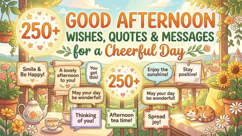 250+ Good Afternoon Wishes, Quotes & Messages for a Cheerful Day